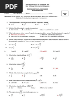 The Roots Are Not Real.: Ax BX +C 0 and Its Roots X X X B A B A X X C A X C A