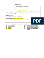 Wilpont Associates, Inc: Questions 1-2 Refer To The Following Form