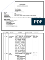 Lesson Plan Baseline Information: General Objective