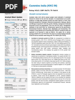 Cummins India (KKC IN) : Analyst Meet Update