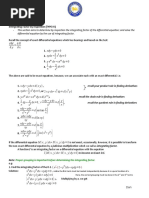 TYPE IV - Intergrating Factor by Inspection