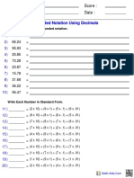 Expanded Notation Using Decimals