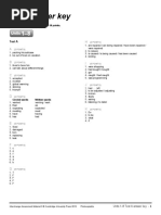 Test Answer Key: Units