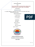 A Study On Factors Affecting Online Buying Behavior & Customer Satisfaction Among The Customers