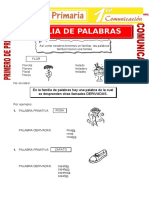 Familia de Palabras para Primero de Primaria