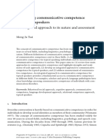 Rethinking Communicative Competence For Typical Speakers: An Integrated Approach To Its Nature and Assessment