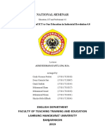 National Seminar: The Influence of ICT To Our Education in Industrial Revolution 4.0