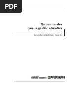 Normas Usuales para La Gestión Educativa Pcia de Bs. As.