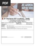 Sri Chaitanya IIT Academy., India.: RPTA-12