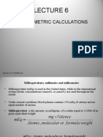 Volumetric Calculations: Munamba Pt. NC Pharm Calc 1