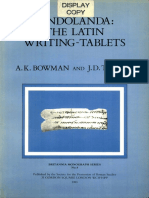 Britannia Monograph Series No 4 Vindolanda The Latin Writing-Tablets PDF