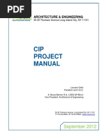 CIP Project Manual: September 2012