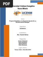 Proyecto Estadistica Desercion Escolar en Esc. Hernan Banegas