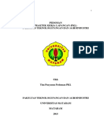 Pedoman Praktek Kerja Lapangan PKL Fakultas Teknologi Pangan Dan Agroindustri PDF