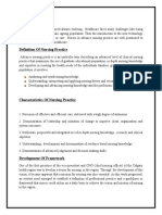 Nursing Practice Framework Scope and Trends