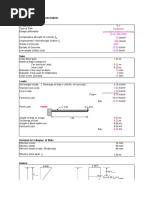 Design of Chajja (Sun Shade) Input:: Limit State Method Confirming To IS: 456-2000