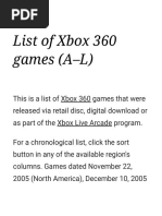 List of Xbox 360 Games (A-L) - Wikipedia