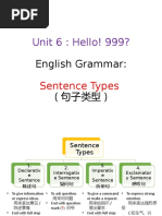 Unit 6 Grammar-Sentence Types