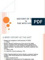 History of Gatt & The Wto System