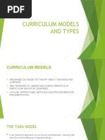 Curriculum Models and Types