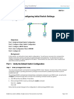 2.2.3.4 Packet Tracer - Configuring Initial Switch Settings