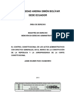 El Control Constitucional de Los Actos Administrativos PDF