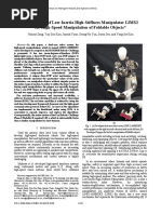 Development of Low-Inertia High-Stiffness Manipulator LIMS2 For High-Speed Manipulation of Foldable Objects