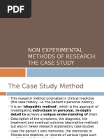 Non Experimental Methods of Research: The Case Study