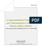 D-02-02 - La Supranationalité de L'organisation Pour L'harmonisation en Afrique Du Droit Des Affair