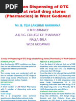 Survey On Dispensing of OTC Drugs at Retail Drug Stores (Pharmacies) in West Godavari