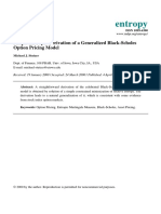 Simple Entropic Derivation of A Generalized Black-Scholes Option Pricing Model-Entropy-02-00070