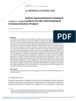 Corporations Before International Criminal Courts: Implications For The International Criminal Justice Project