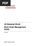 JD Edwards World Work Order Management Guide: Revised - January 15, 2007