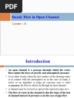 Lecture 11 - Steady Flow in Open Channels