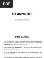 Chi-Square Test: DR Ramakanth