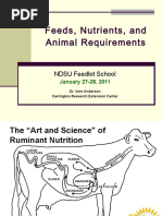 Feeds, Nutrients, and Animal Requirements: NDSU Feedlot School