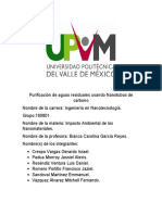 Purificación de Aguas Residuales Usando Nanotubos de Carbono