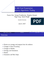 MS&E 448 Final Presentation High Frequency Algorithmic Trading