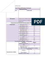 Ficha Técnica Del Aceite de Soja