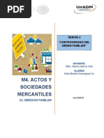 M4. Actos Y Sociedades Mercantiles: Sesion 4 "Controversias Del Orden Familiar"