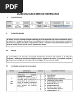 Silabo Derecho Informatico 2020-I