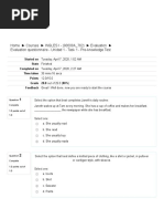 Evaluation Questionnaire - Unidad 1 - Task 1 - Pre-Knowledge Test