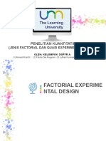 Penelitian Kuantitatif: (Jenis Factorial Dan Quasi Experimental Design)