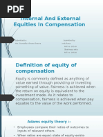 Internal and External Equities in Compensation