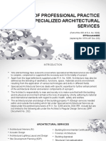 Standard of Professional Practice (SPP) On Specialized Architectural Services