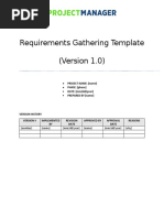 Requirements Gathering Template (Version 1.0)