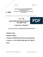 VLT122 Lab 2 Vacuum Circuit Breaker Maintenance PDF