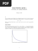 Solutions: Quiz 1: Control of Mobile Robots