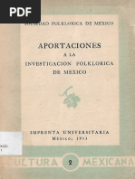 Mendoza, Vicente - Cincuenta Años de Investigaciones Folklóricas en Mexico