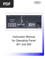 Instruction Manual For Operating Panel 301 and 302: Edition: 12/2006